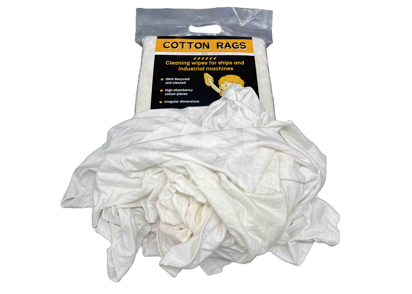 White T Shirt Cotton Rags-White T Shirt Cotton Rags Grade B