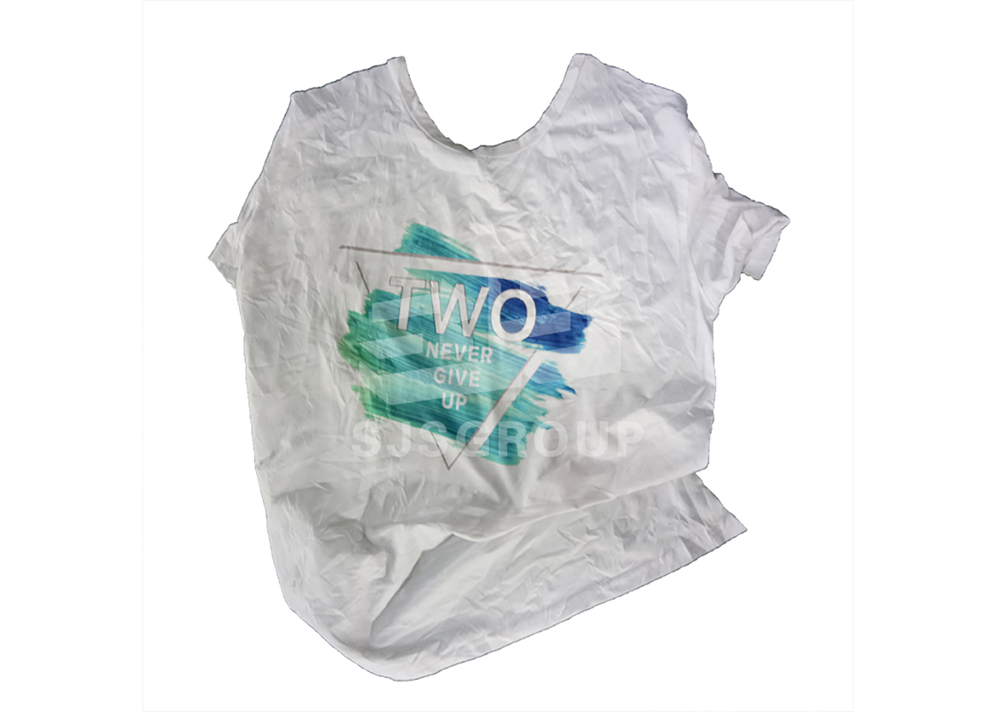 White T Shirt Cotton Rags-Printed White T Shirt Cotton Rags