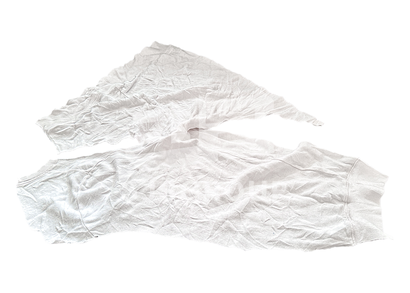 Used T Shirt Rags-White Fleece Sweatshirt Rags